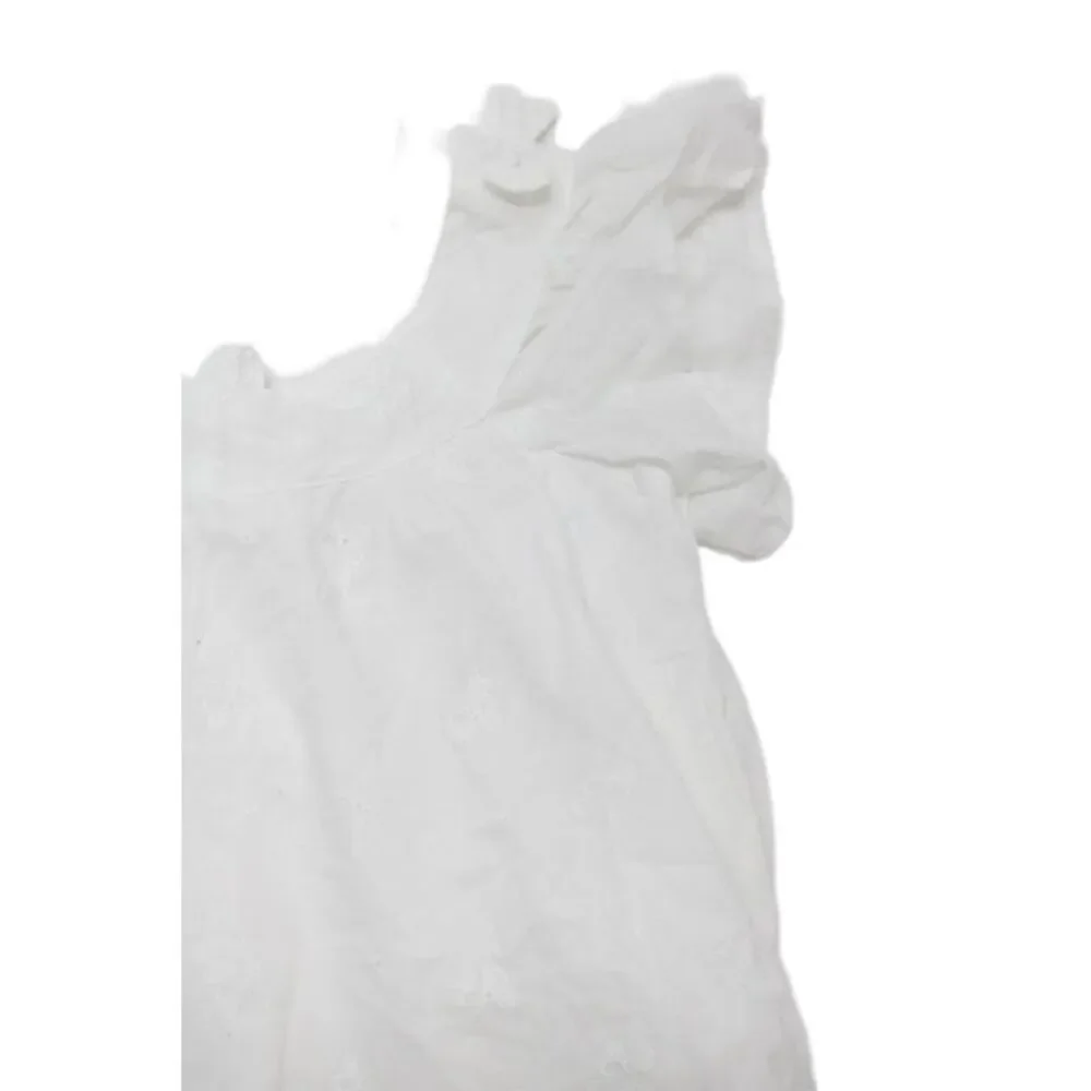For Love And Lemons Girls Short Sleeve Tied Knee Length Dress White Size 4